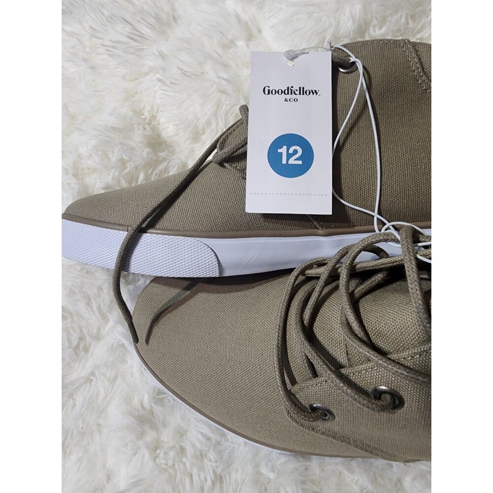 Goodfellow&Co Men's Beige Mid Top Sneakers Sz 12